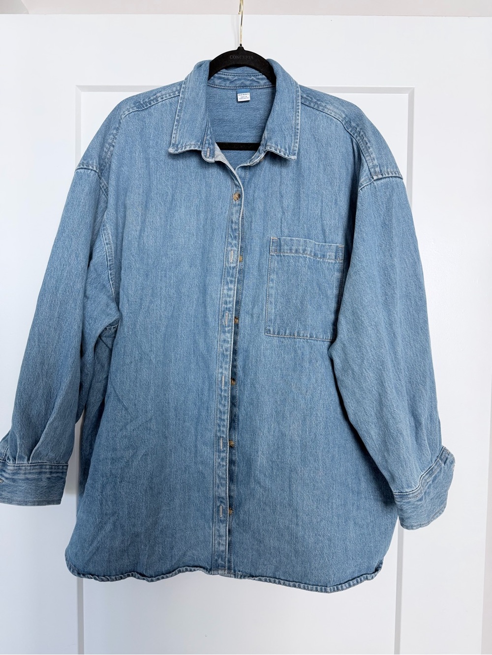 Old Navy Light Blue Denim Button-Down Shirt
